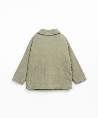 Giacca in tessuto goffrato verde