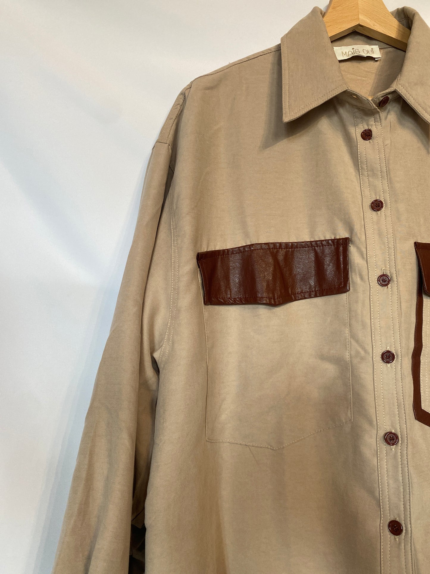Camicia Cow sabbia