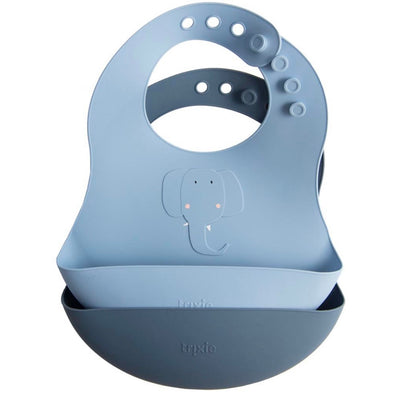 Set 2 bavaglini silicone elefante