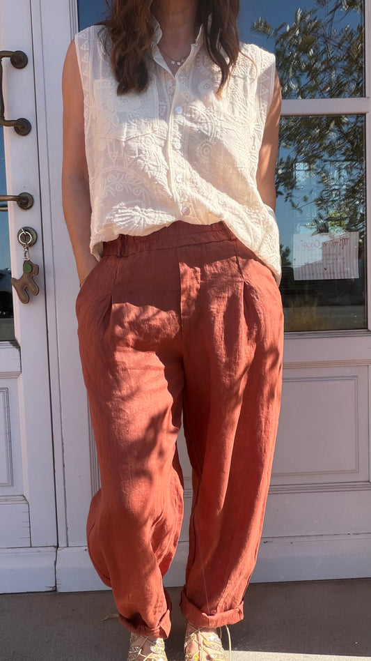 Pantalone Philip Lino Paprika