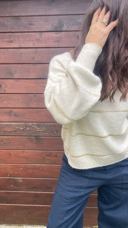 Maglione Anya latte e gold