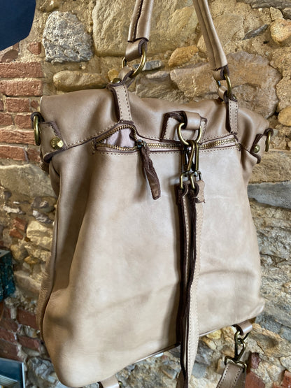 Zaino Jordan pelle taupe