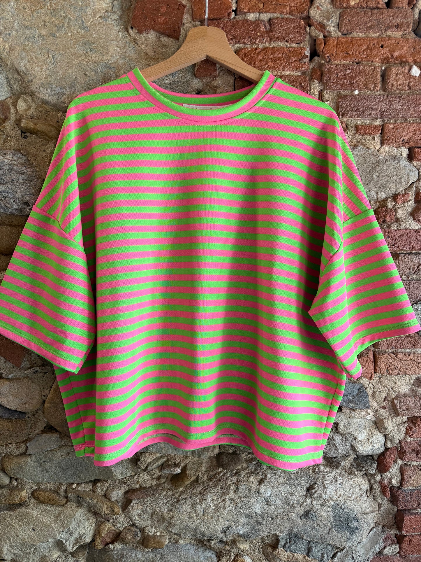 T-shirt Polly rosa bubble verde mela