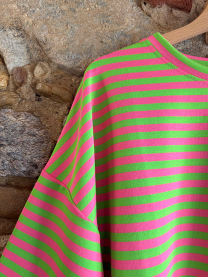 T-shirt Polly rosa bubble verde mela