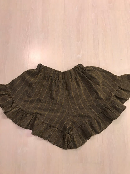 Shorts in tessuto spigato grigio riga zafferano