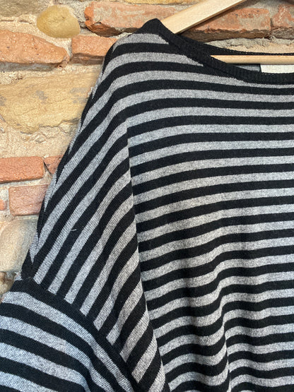 Maglia Stripped grey black