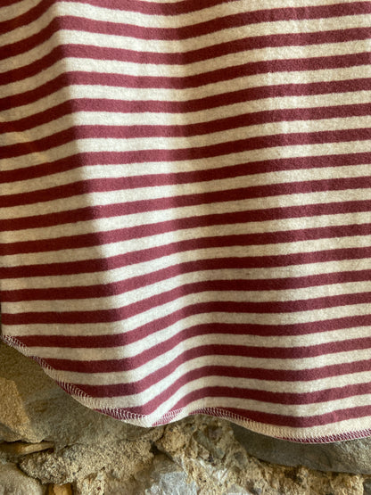 Maglia rigata beige old rose