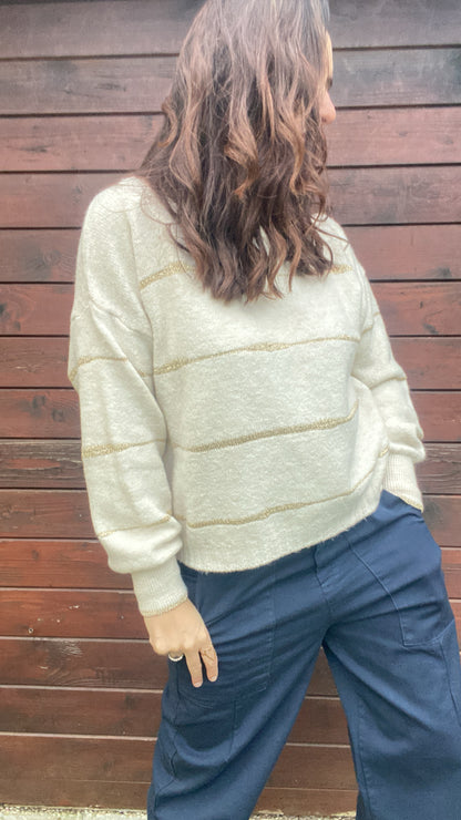 Maglione Anya latte e gold