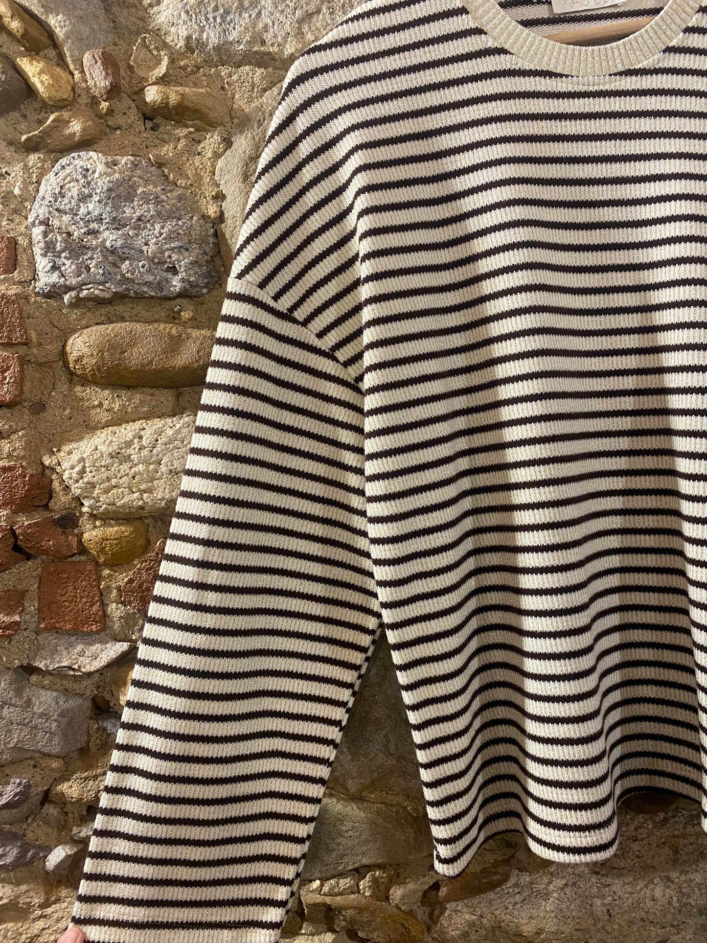 Maglia Charlotte riga cioccolato