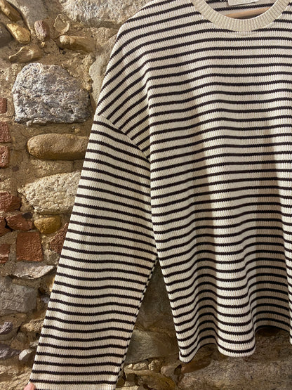 Maglia Charlotte riga cioccolato
