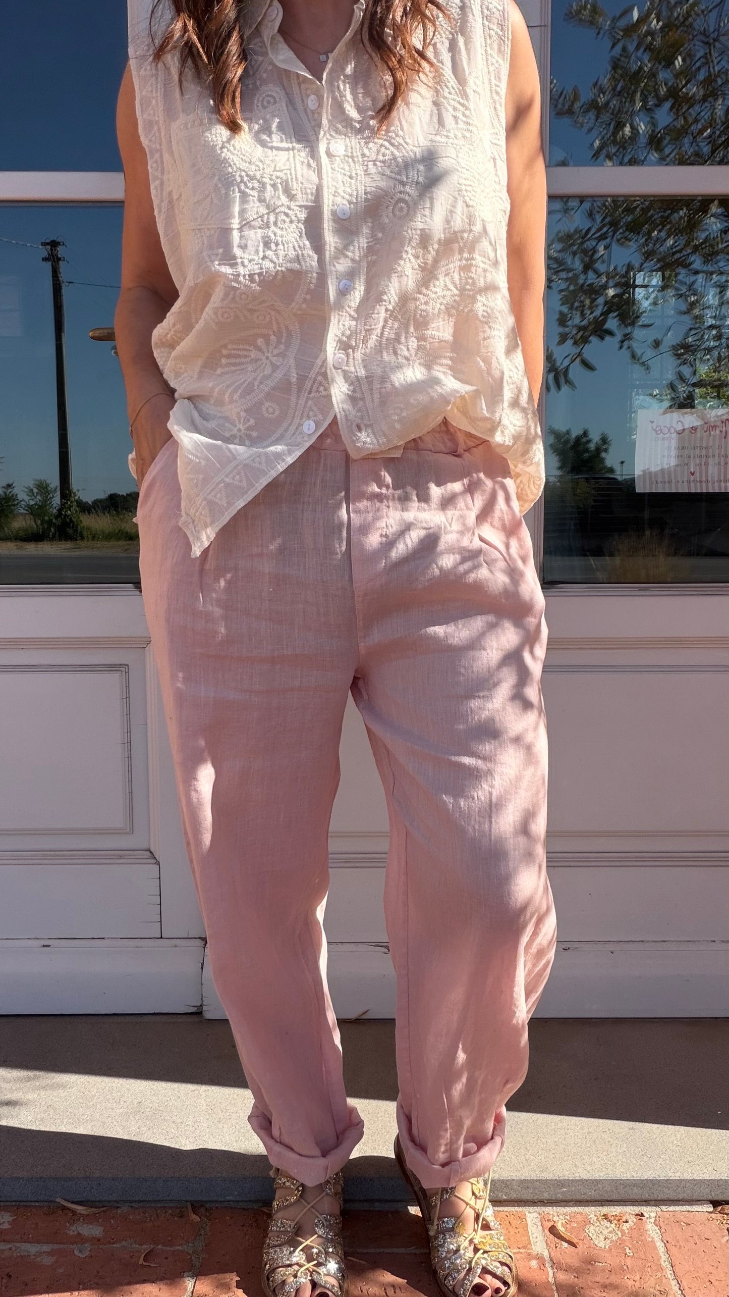 Pantalone Philip Lino Rosa
