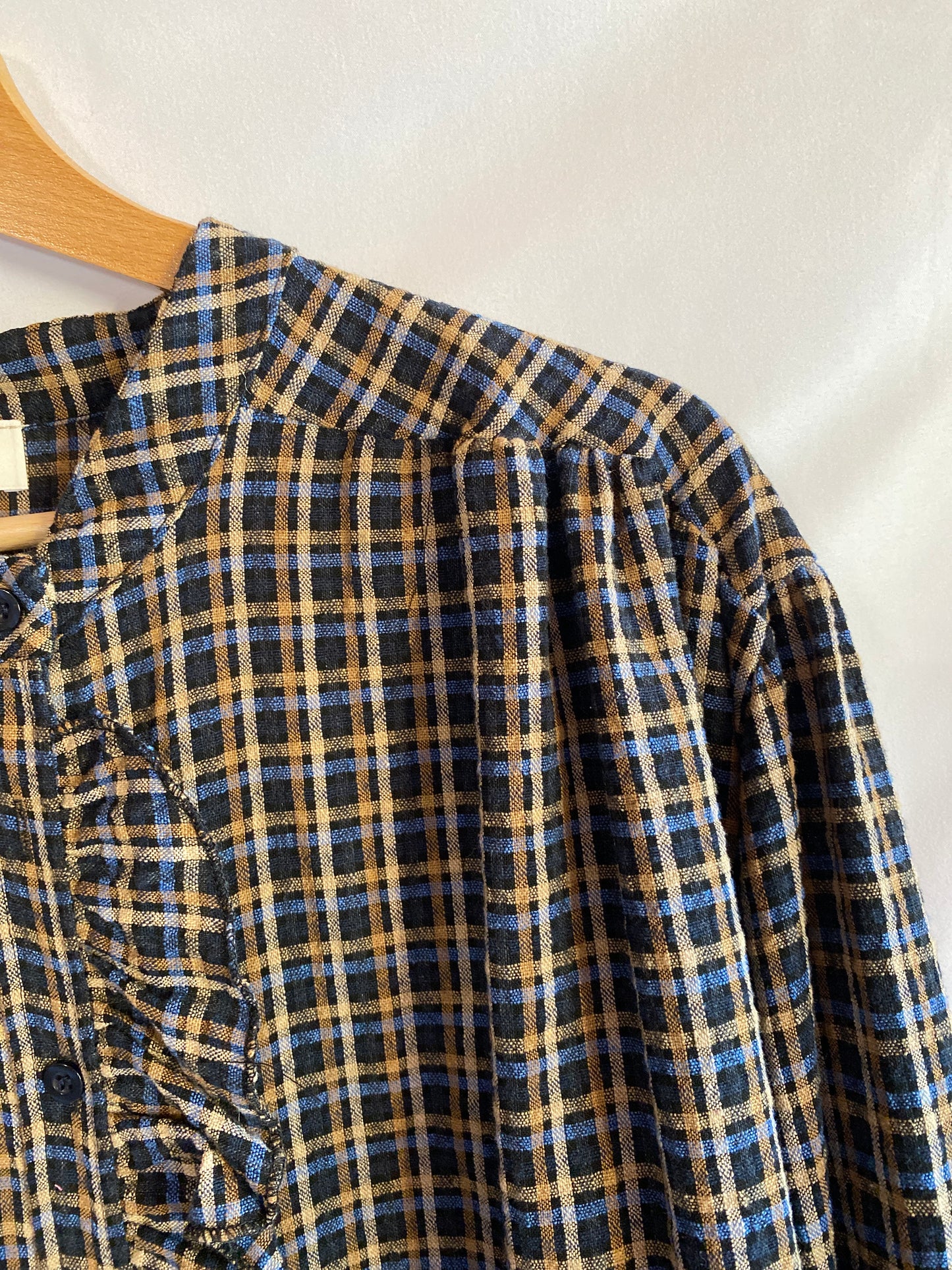 Camicia Country check blu