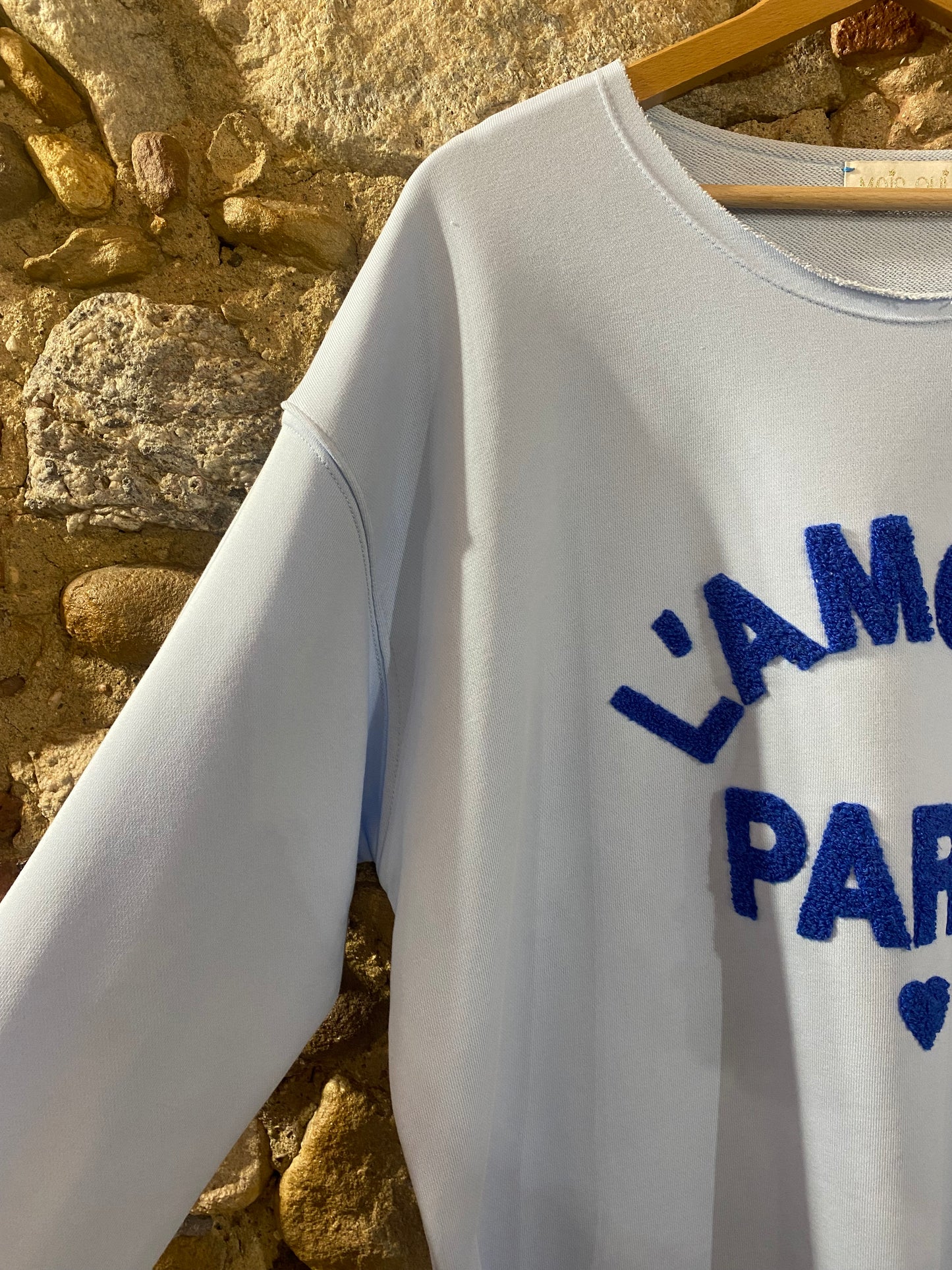 Felpa L’Amour Paris azzurro