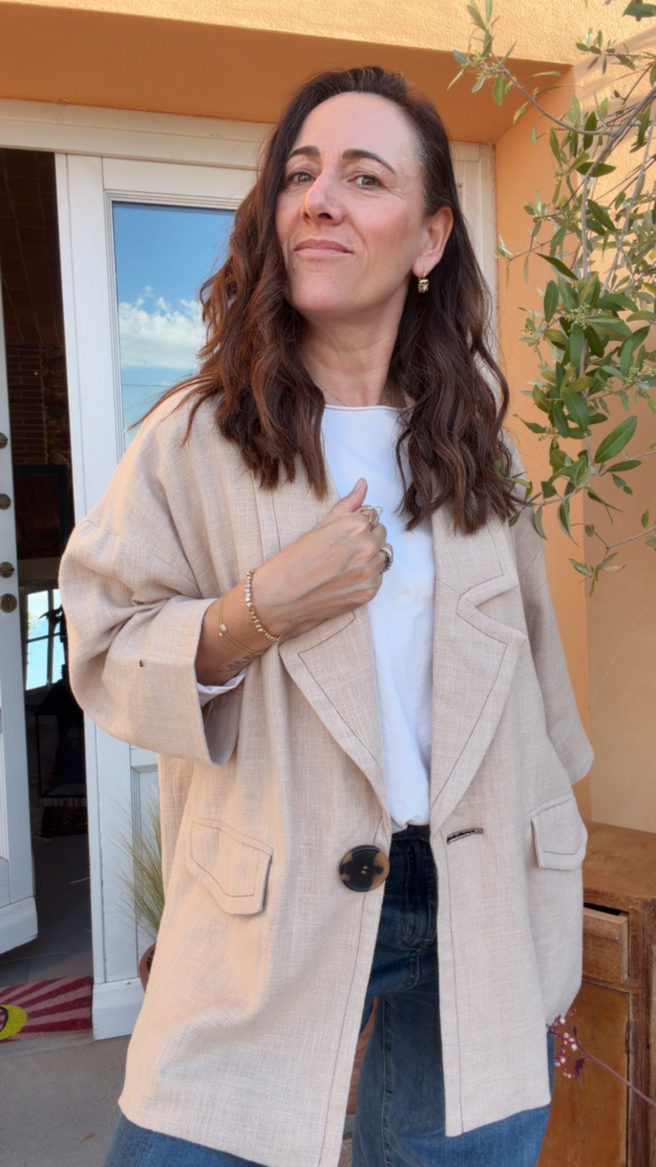 Blazer Odette cipria