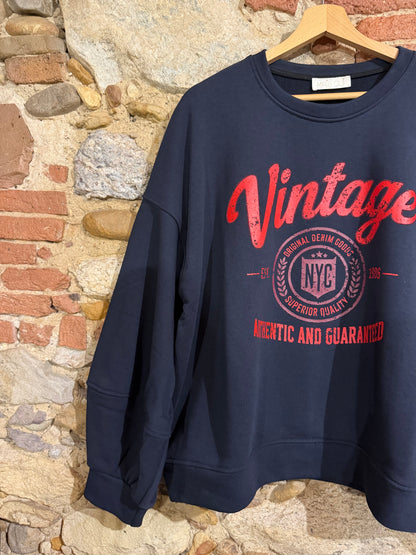 Felpa Vintage Navy