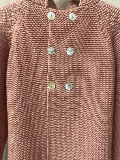Cappottino Philippe Lana merino colore rosa antico
