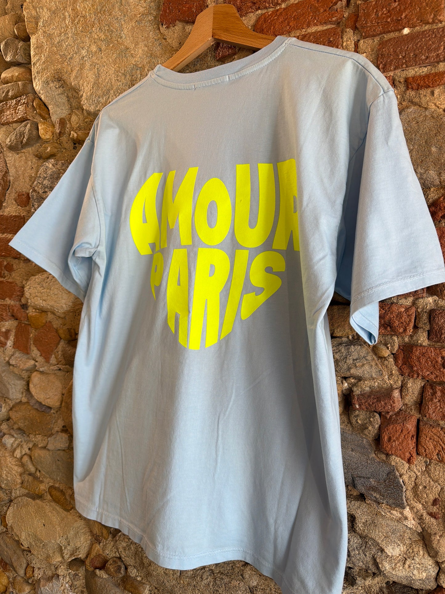 T-Shirt Amour Paris azzurra