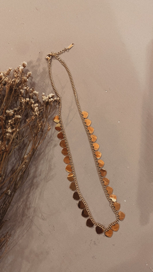 Girocollo pioggia di cuori gold