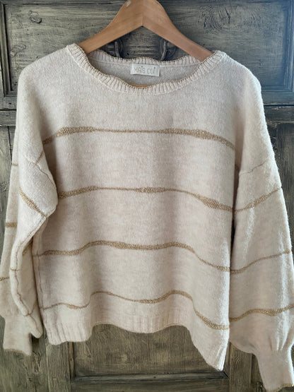 Maglione Anya latte e gold
