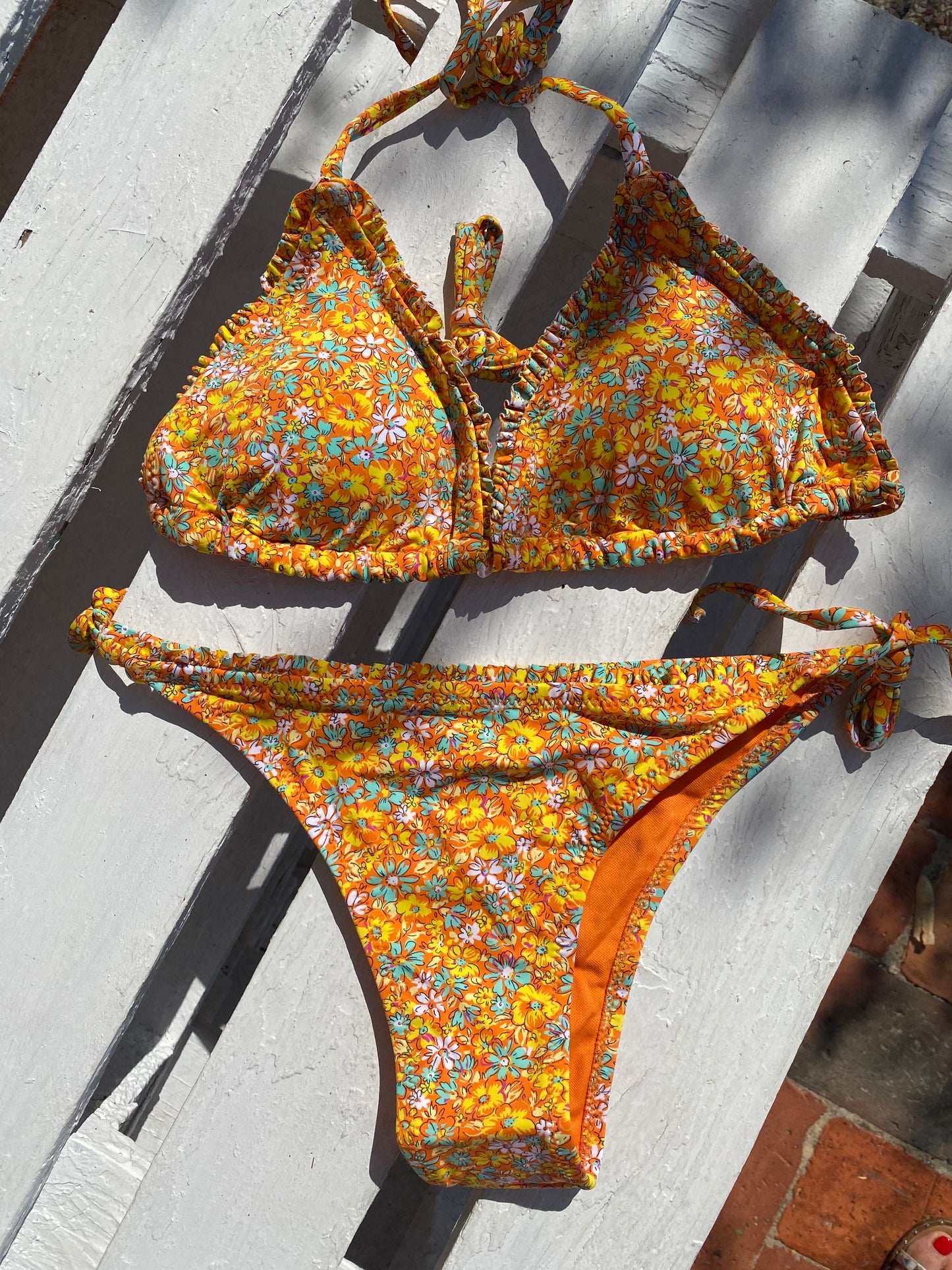 Bikini Saint-Tropez orange flowers