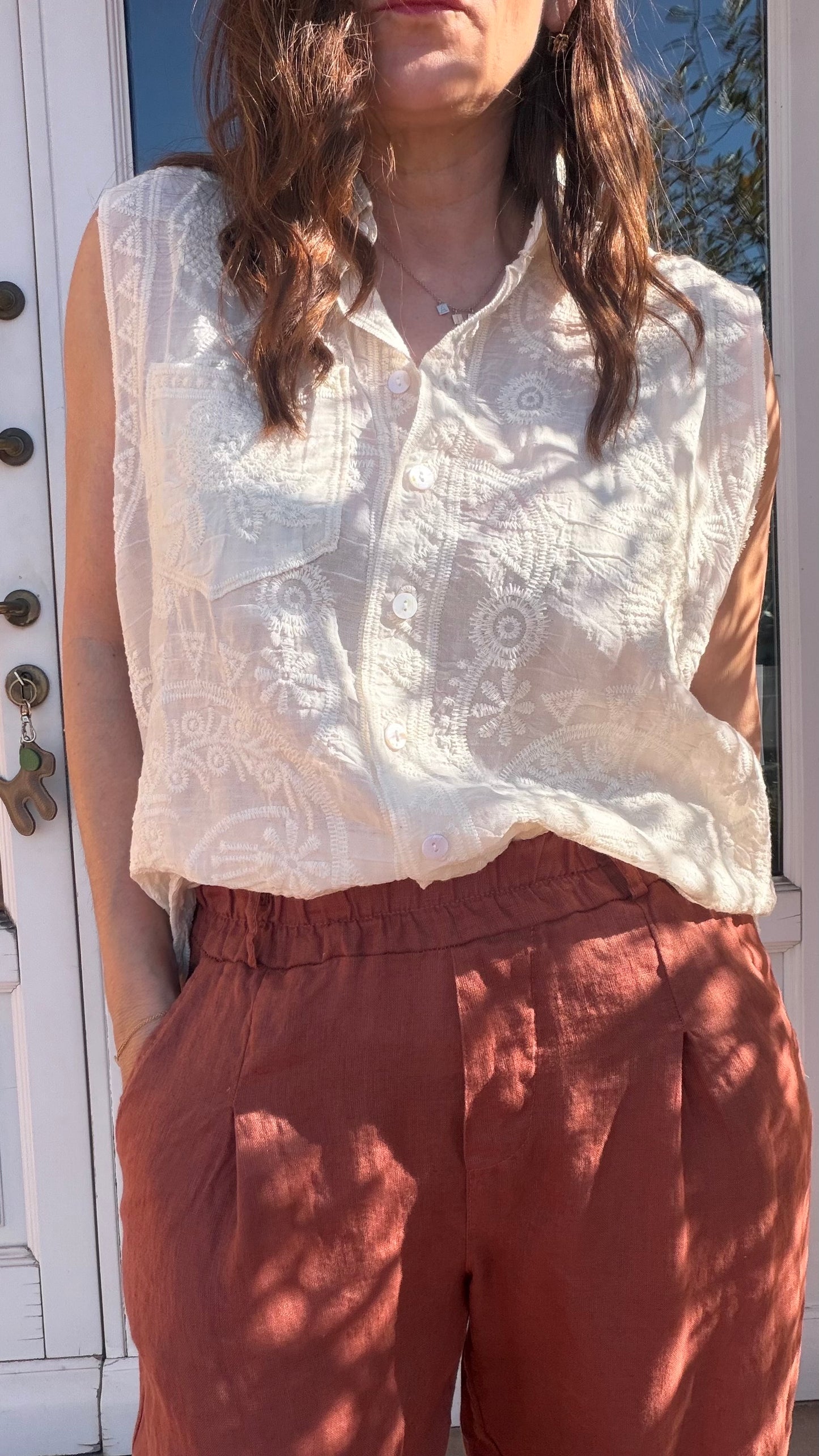 Pantalone Philip Lino Paprika