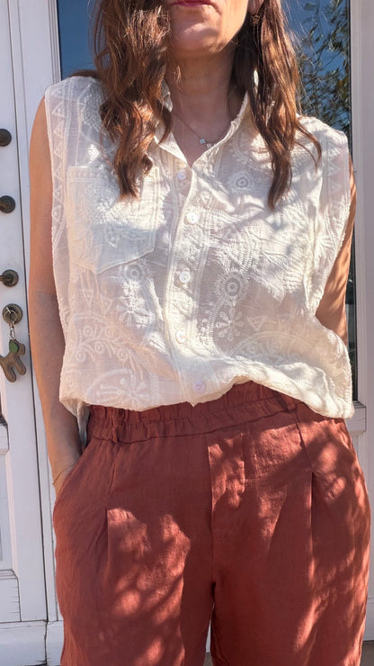 Pantalone Philip Lino Paprika