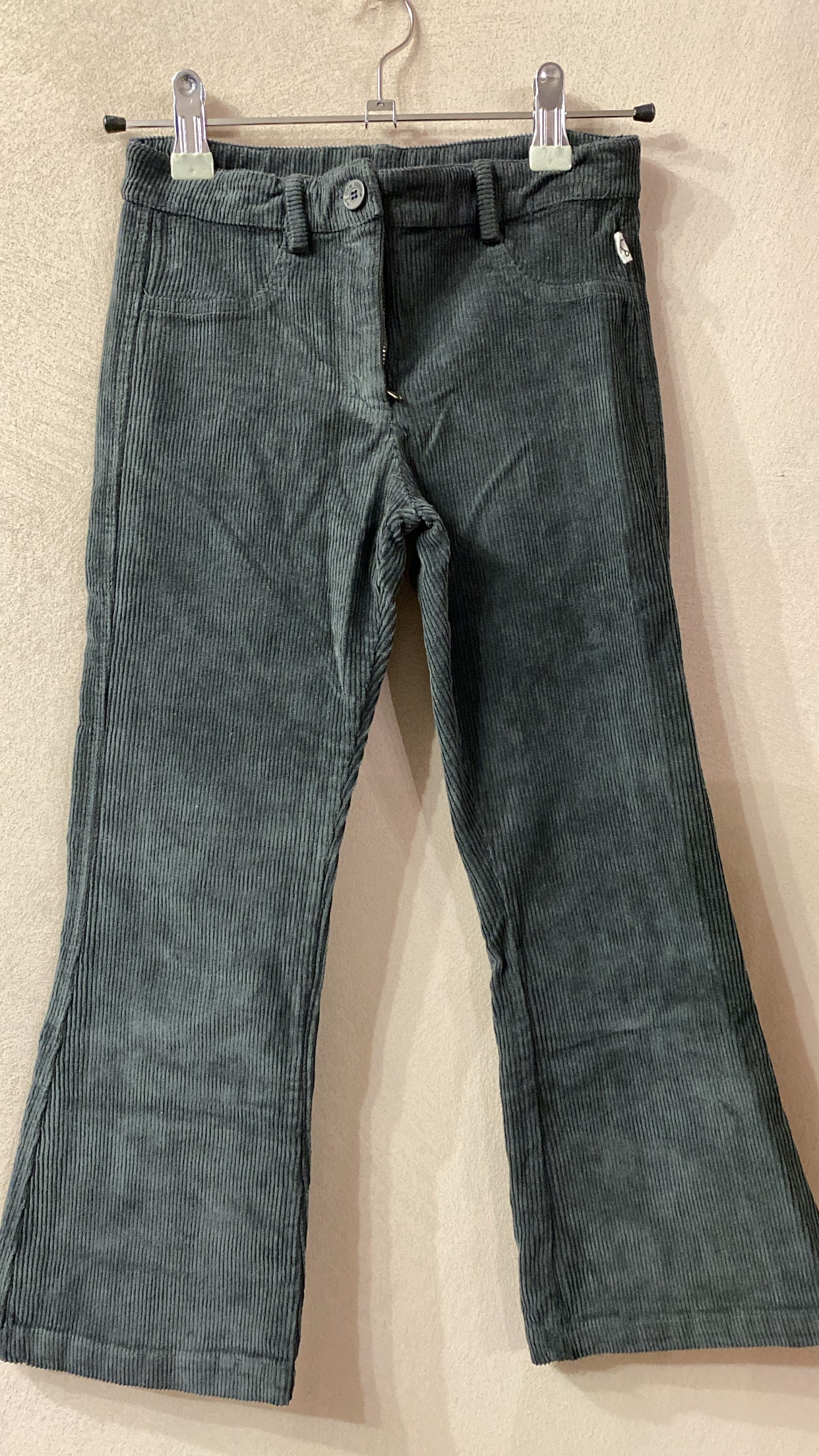 Pantalone velluto a coste grigio carbone