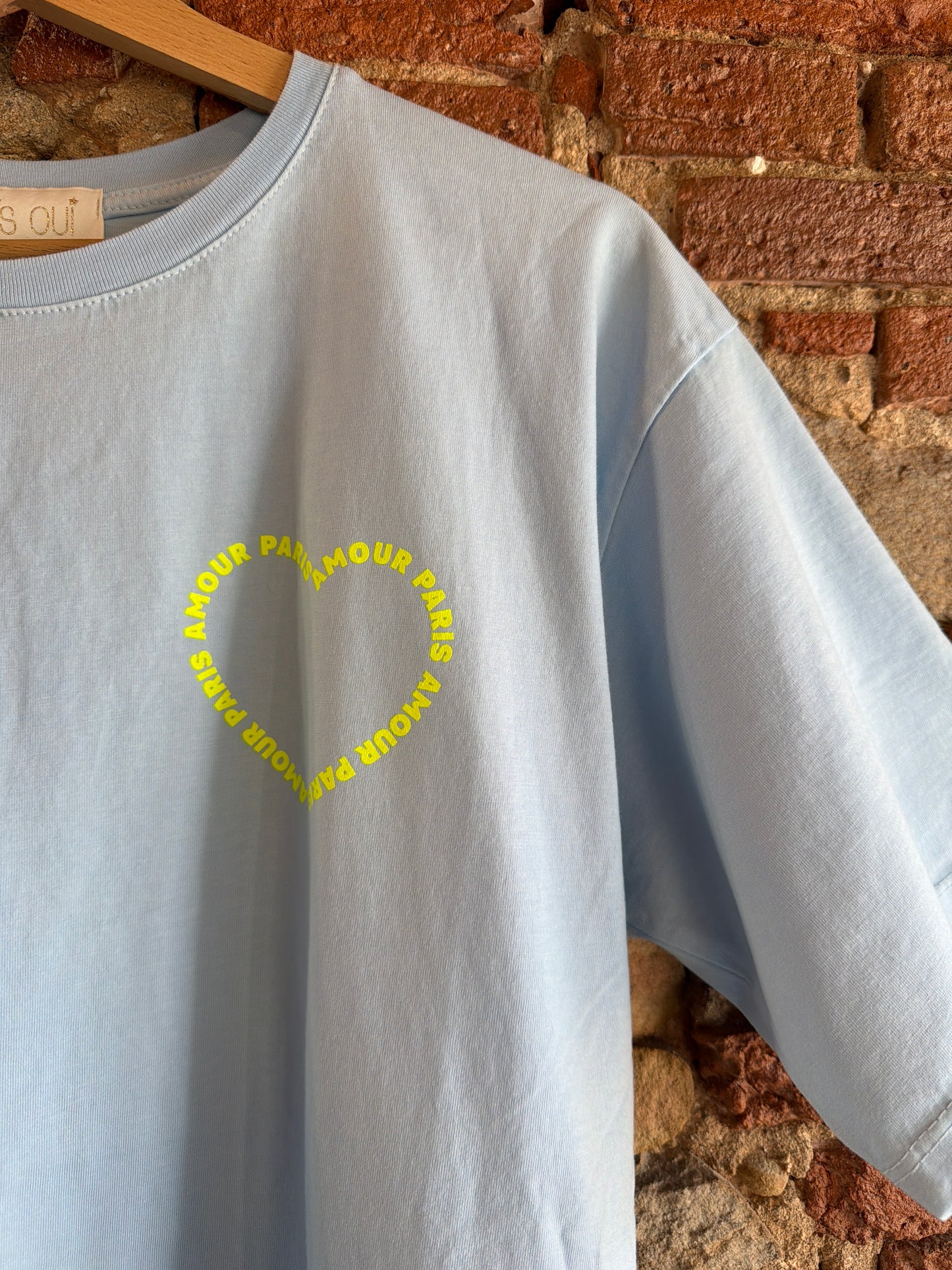 T-Shirt Amour Paris azzurra