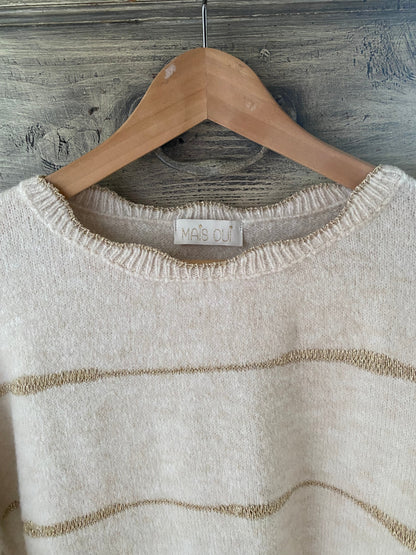 Maglione Anya latte e gold