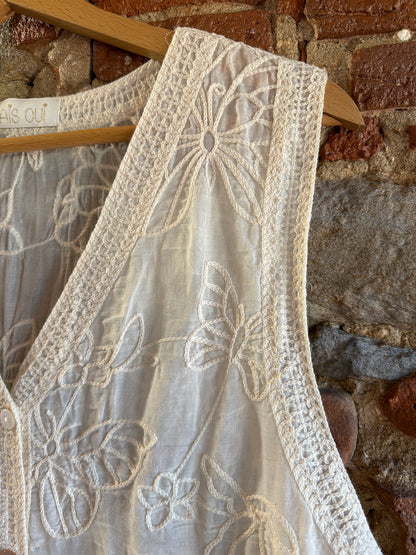 Gilet Papillon milk