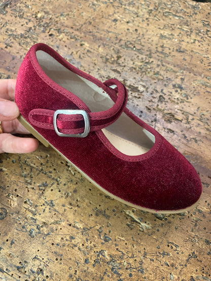 Friulane in velluto colore bordeaux