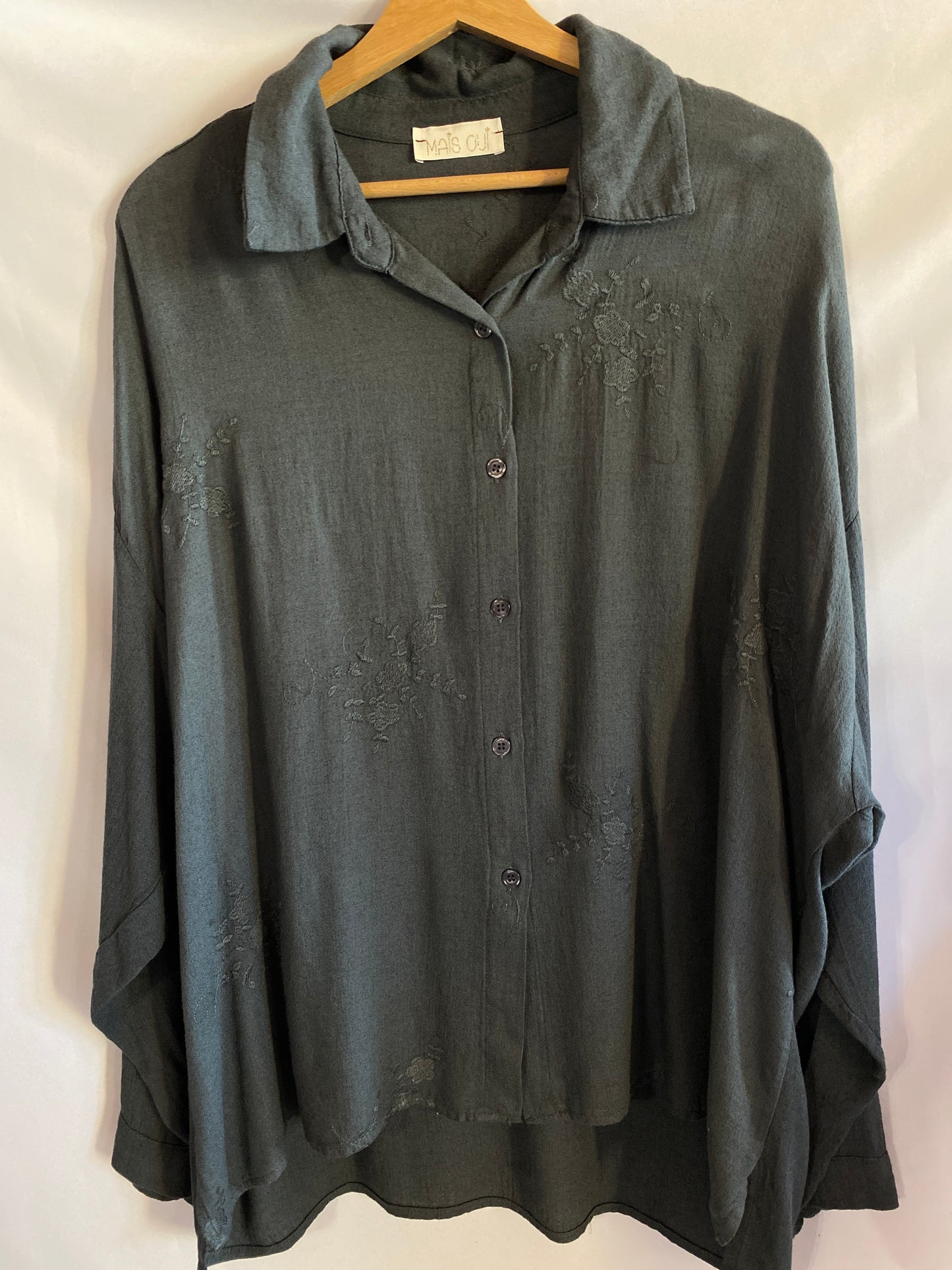 Camicia Flora piombo