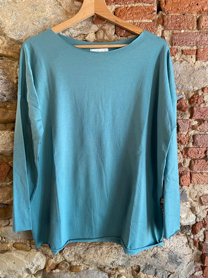T-shirt Basic verde ottanio