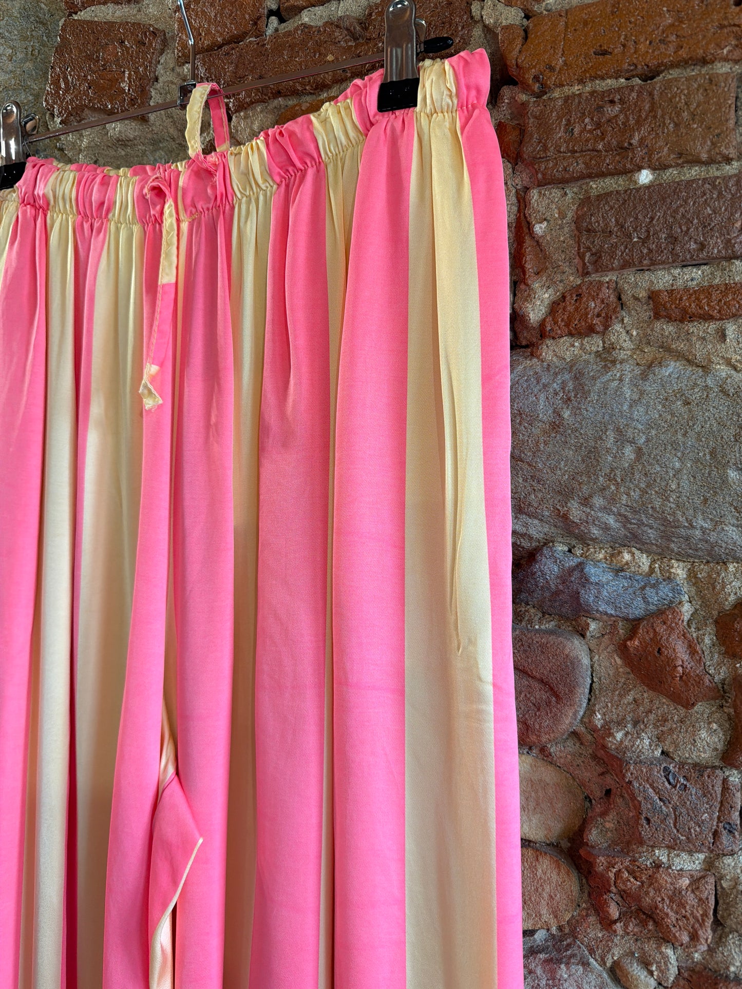 Pantalone Summer crema e rosa bubble