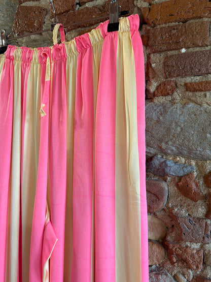 Pantalone Summer crema e rosa bubble