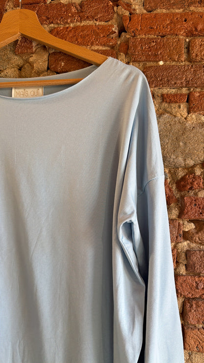 T-shirt Basic azzurro polvere