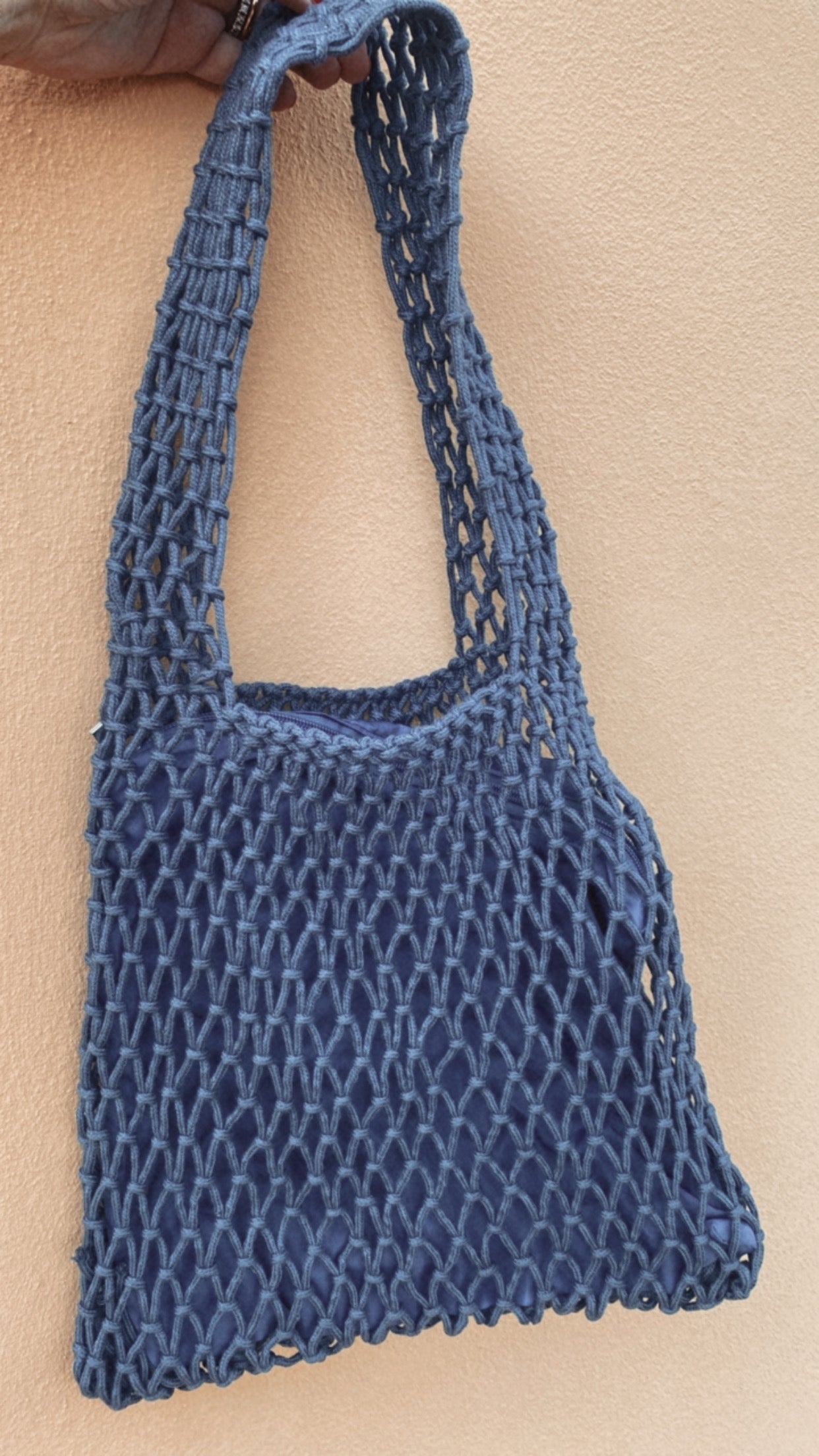 Borsa rete Isla blu indaco