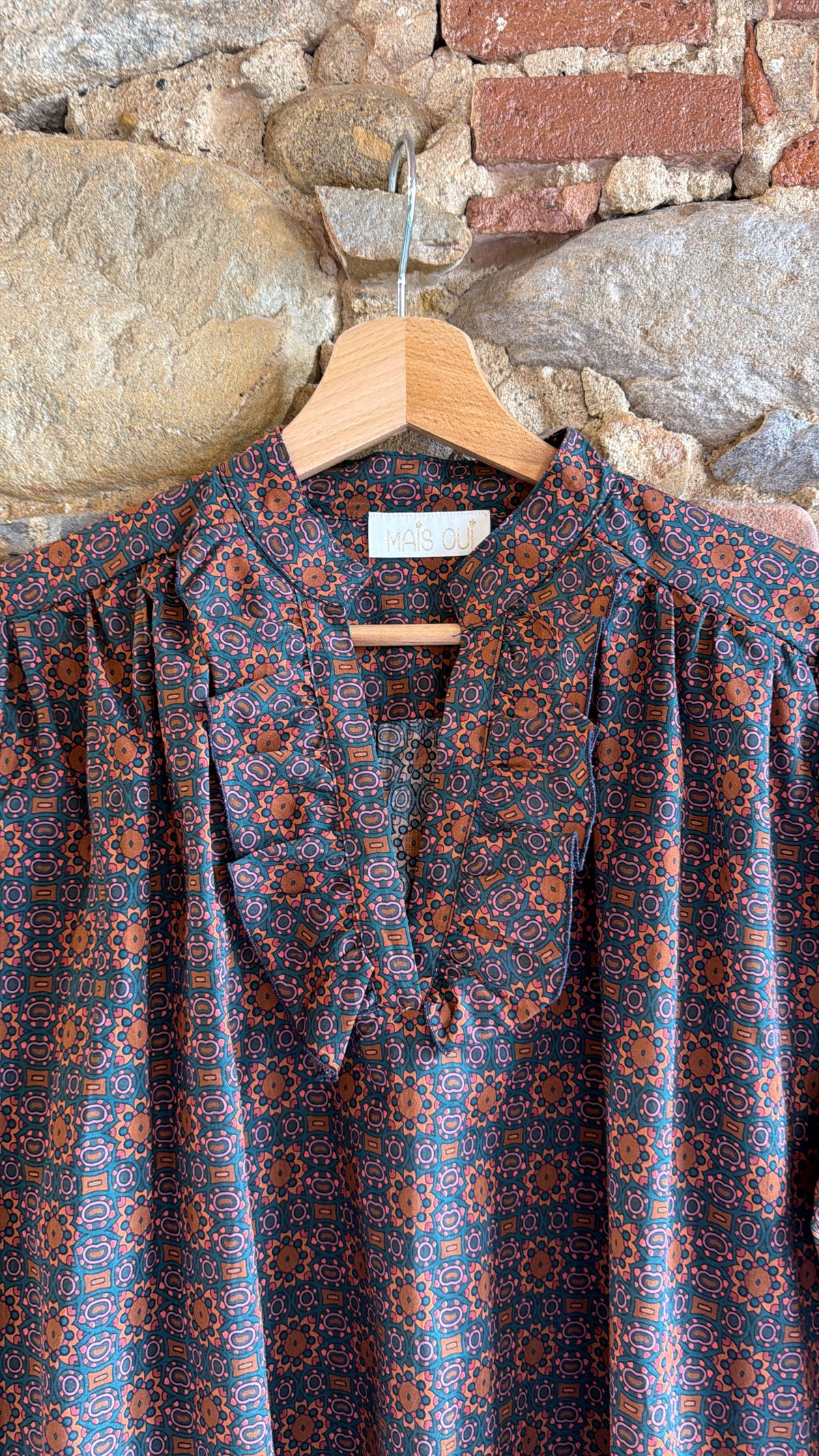 Camicia Mirta Verde e Coccio