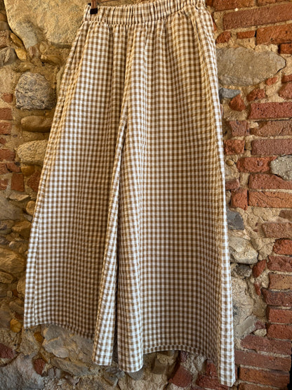 Pantalone Check Beige