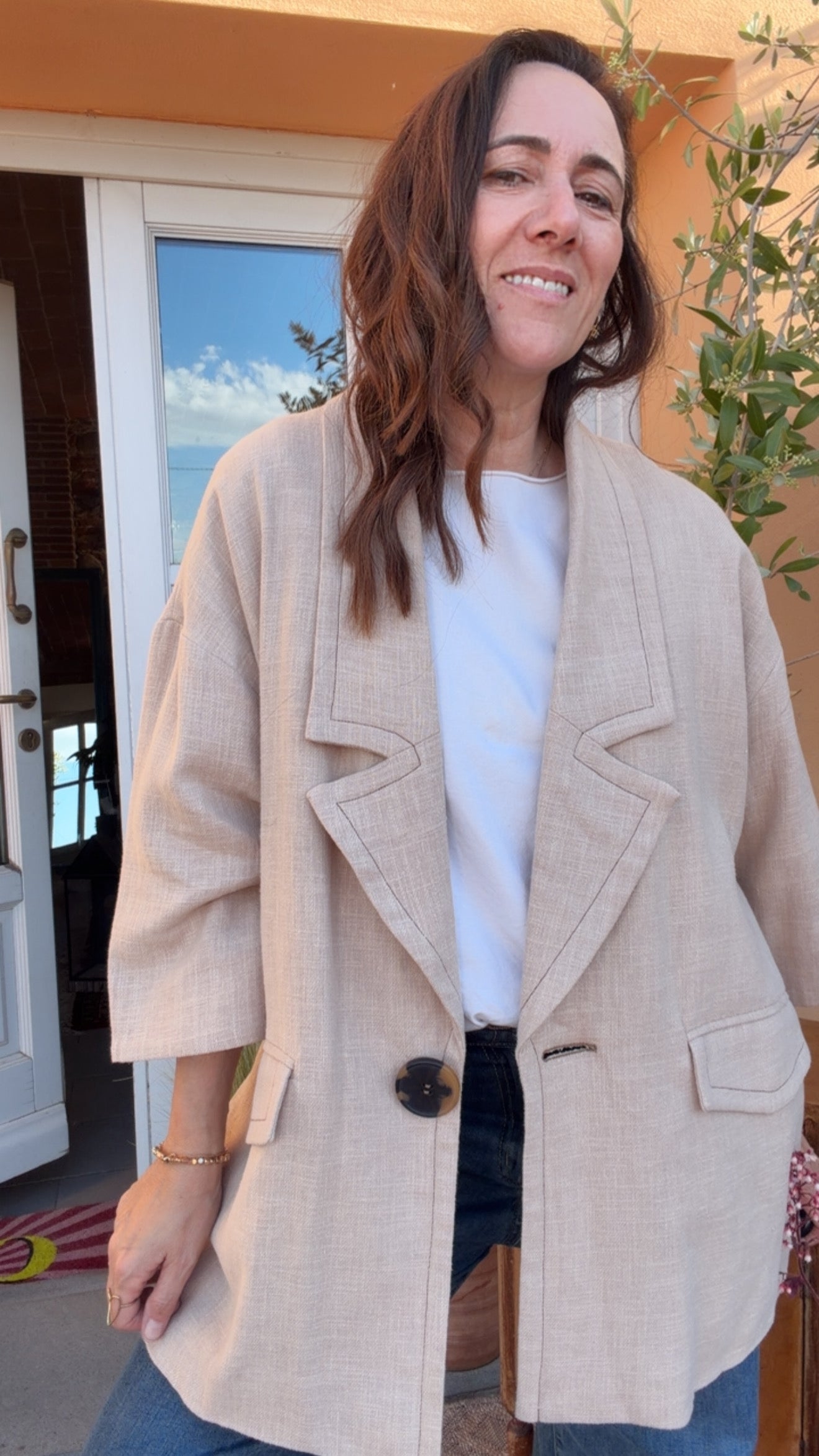 Blazer Odette cipria