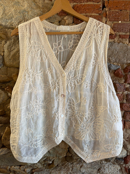Gilet Papillon milk