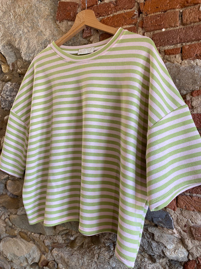 T-shirt Polly verde rosa