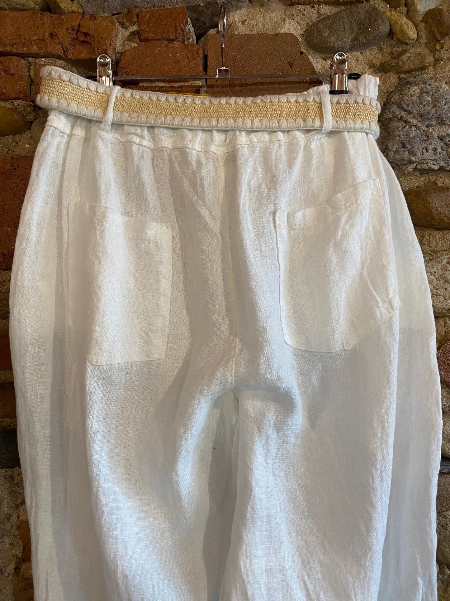 Pantalone Sweet Lino colore bianco