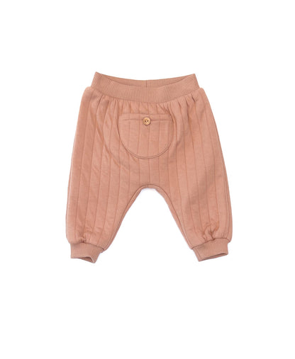 Completo in cotone trapuntato colore rosa chiaro