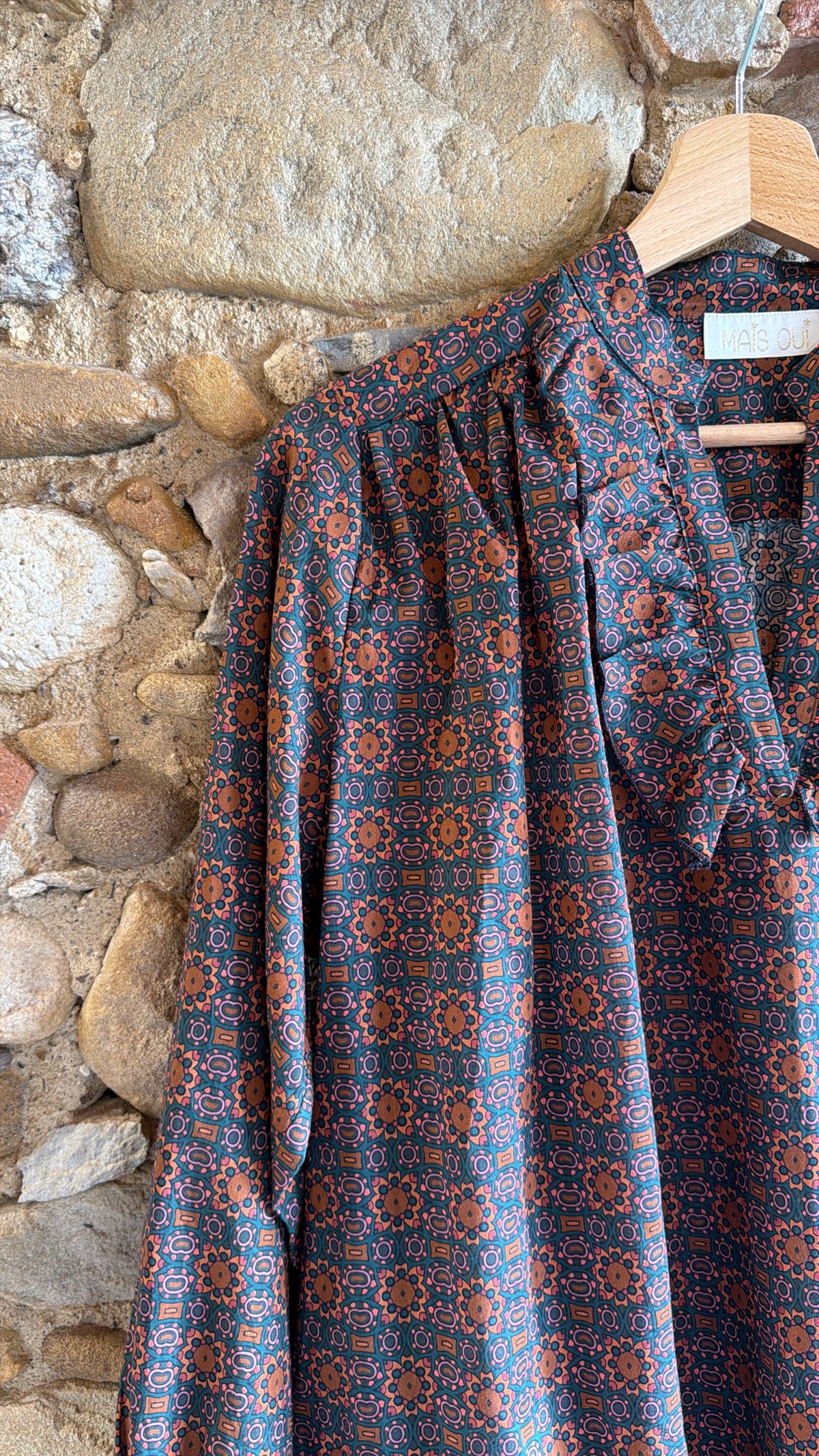 Camicia Mirta Verde e Coccio