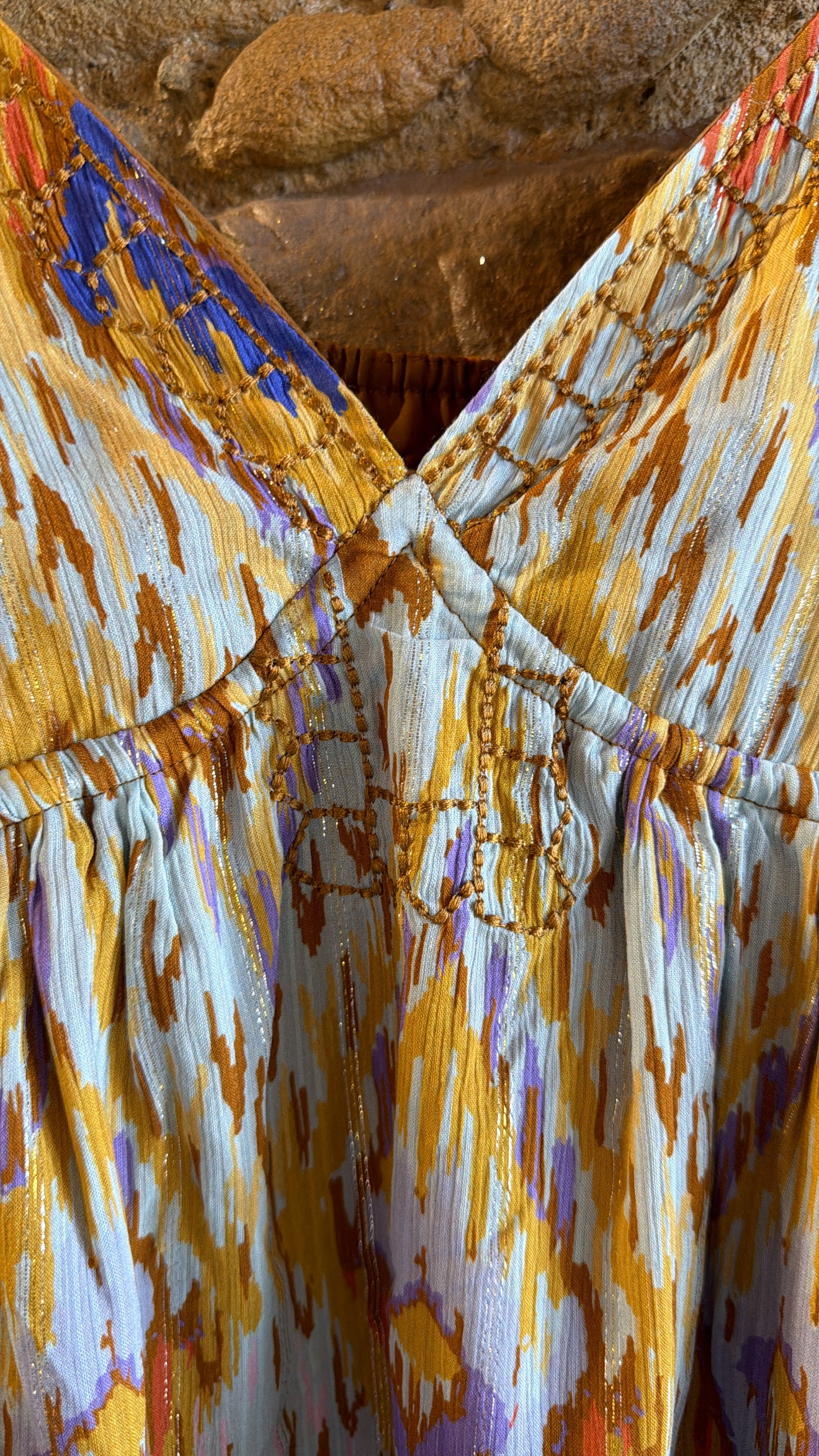 Top Fantasy arancio viola