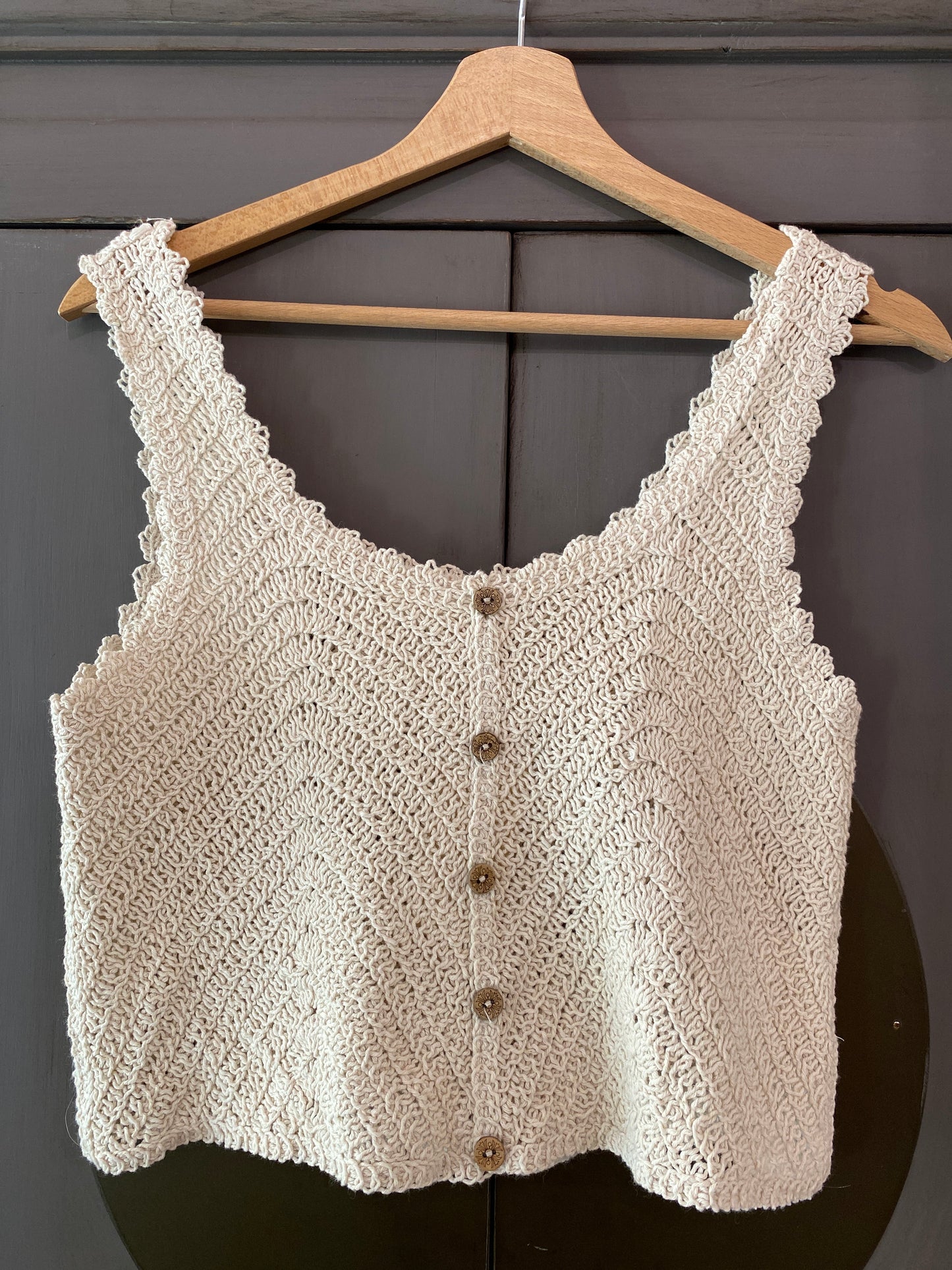 Top crop Remi’ crochet colore bianco