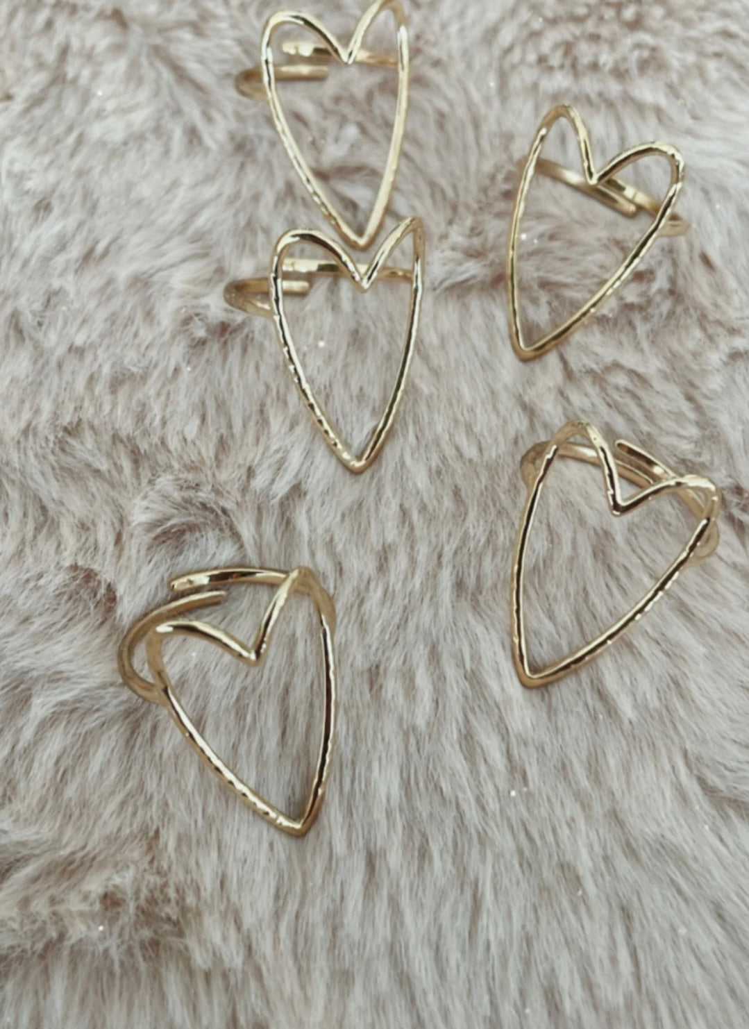 Anello big heart colore oro
