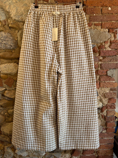 Pantalone Check Beige