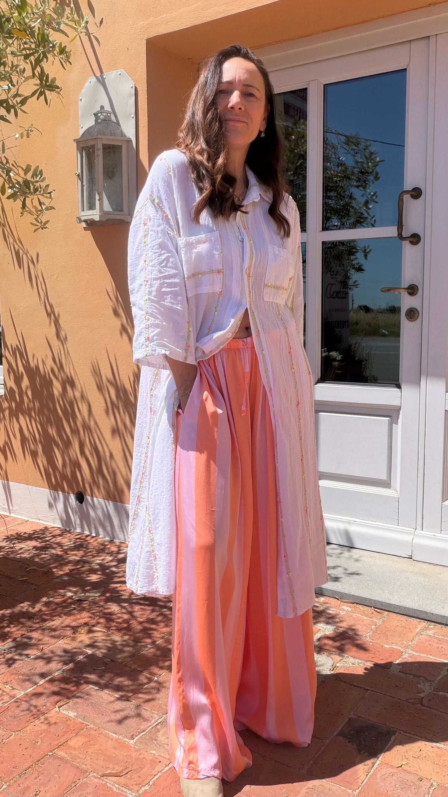 Pantalone Summer orange rose
